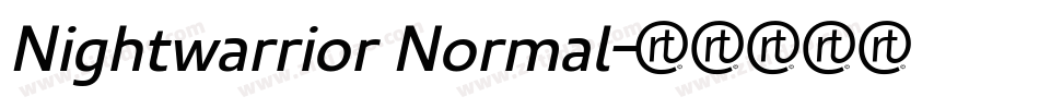 Nightwarrior Normal字体转换